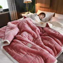 Warm Flannel Coral Fleece Blanket For Autumn And Winter