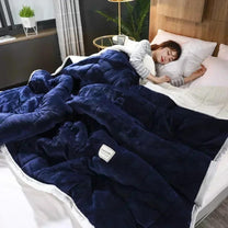 Warm Flannel Coral Fleece Blanket For Autumn And Winter