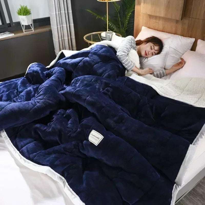 Warm Flannel Coral Fleece Blanket For Autumn And Winter