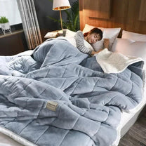 Warm Flannel Coral Fleece Blanket For Autumn And Winter