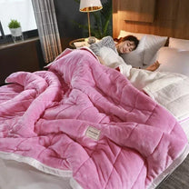 Warm Flannel Coral Fleece Blanket For Autumn And Winter