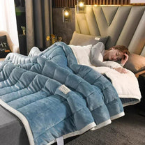 Warm Flannel Coral Fleece Blanket For Autumn And Winter