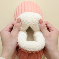 Warm Flannel Fleece Non-Slip Slippers With Thick Sole