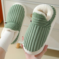 Warm Flannel Fleece Non-Slip Slippers With Thick Sole