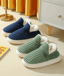 Warm Flannel Fleece Non-Slip Slippers With Thick Sole