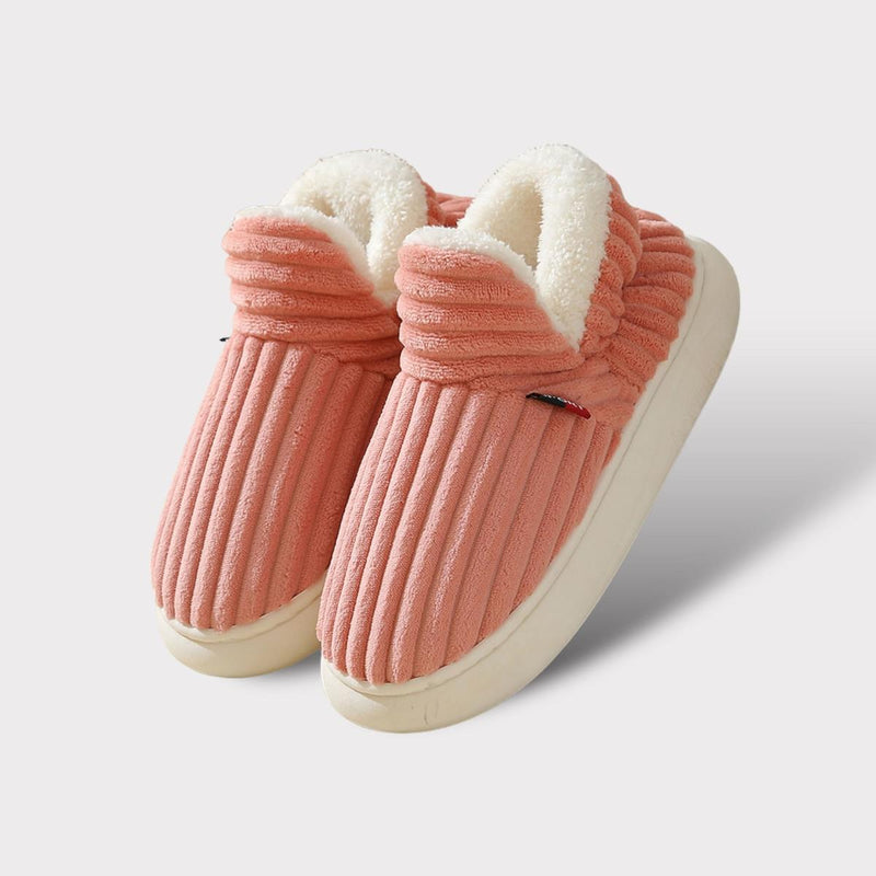 Warm Flannel Fleece Non-Slip Slippers With Thick Sole