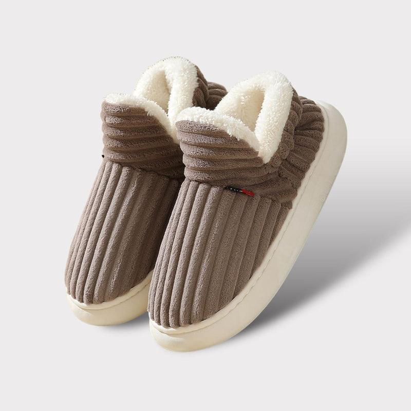 Warm Flannel Fleece Non-Slip Slippers With Thick Sole