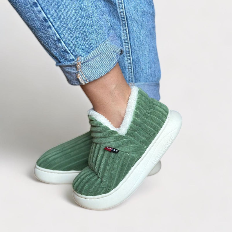 Warm Flannel Fleece Non-Slip Slippers With Thick Sole
