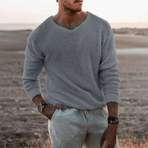 Warm Men&#39;s Long Sleeve Knit Pullover Sweater
