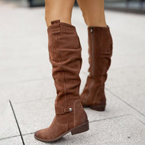 Warm Suede Boots For Women - Comfortable Winter Footwear