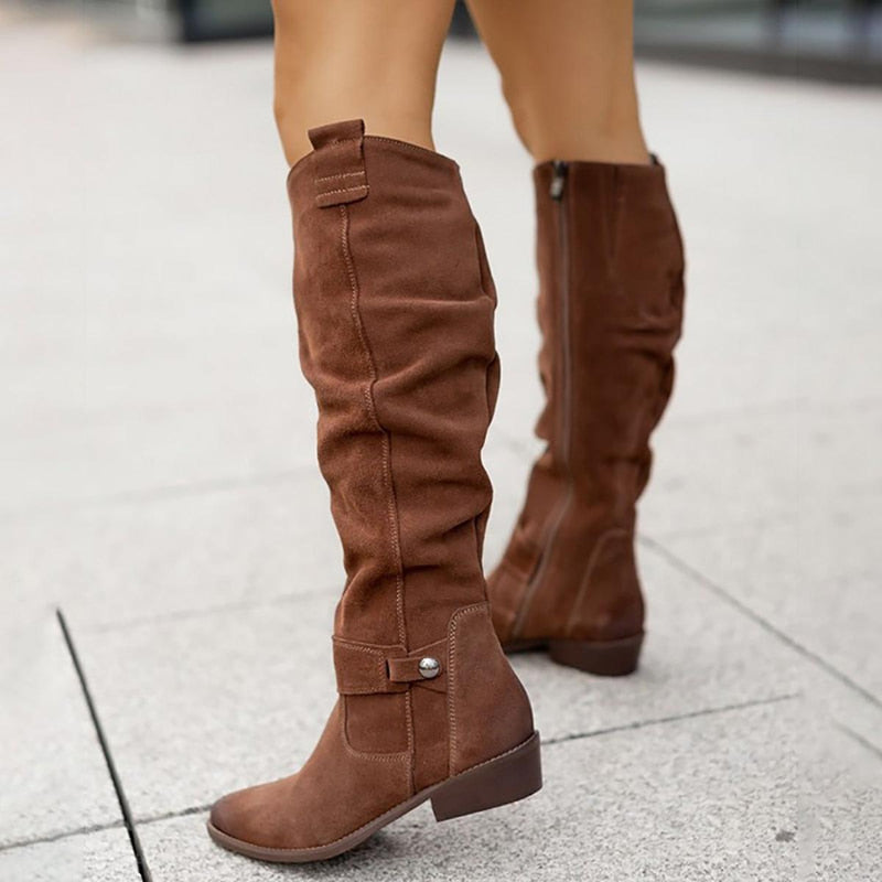 Warm Suede Boots For Women - Comfortable Winter Footwear