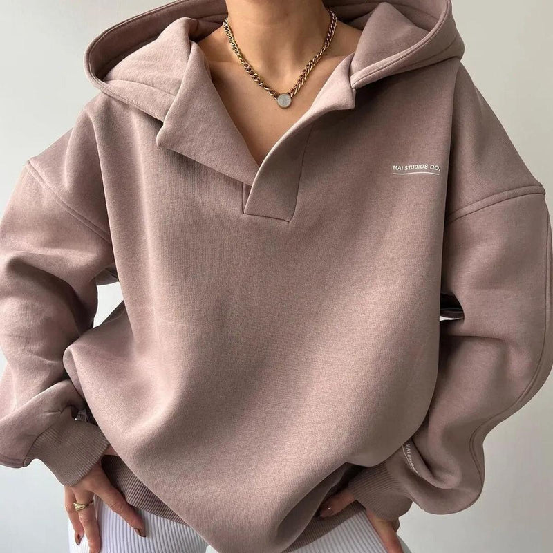 Warm Women&#39;s Hoodie With Hood For Winter Casual Wear