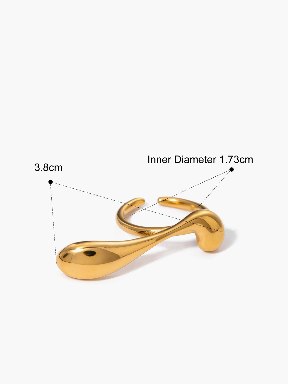 Water Drop Open Ring