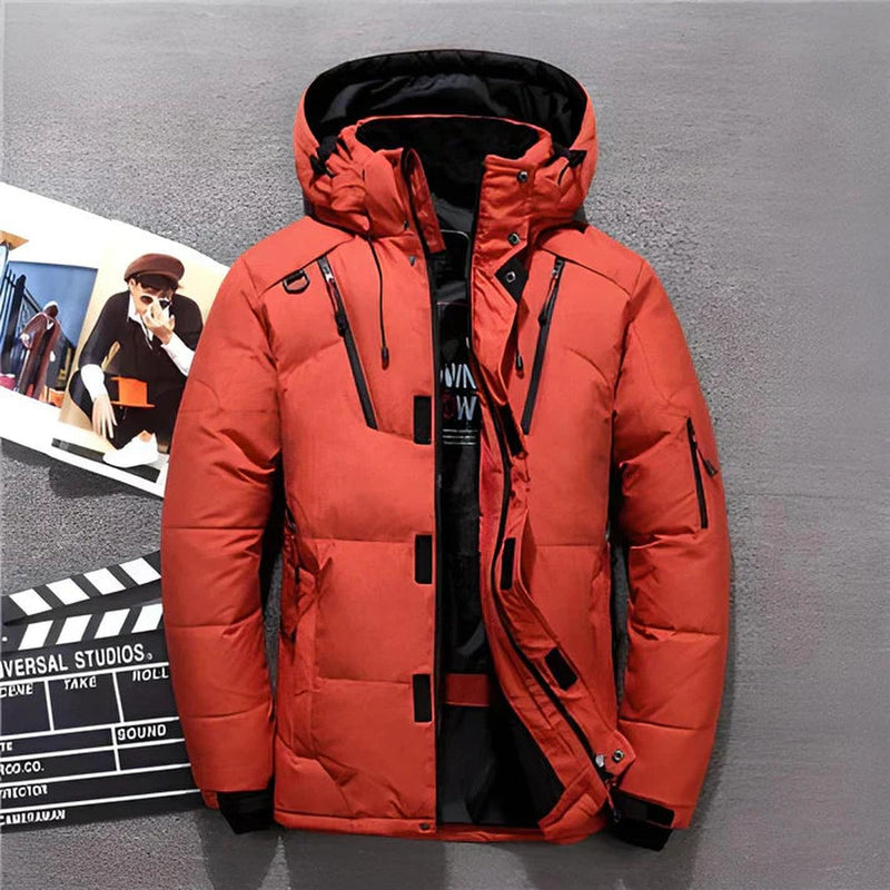 Water-Repellent Insulated Winter Jacket With Hood