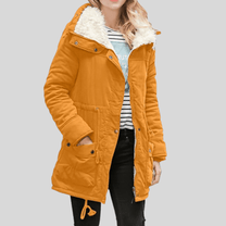 Water-Resistant Hooded Parka Jacket With Plush Lining