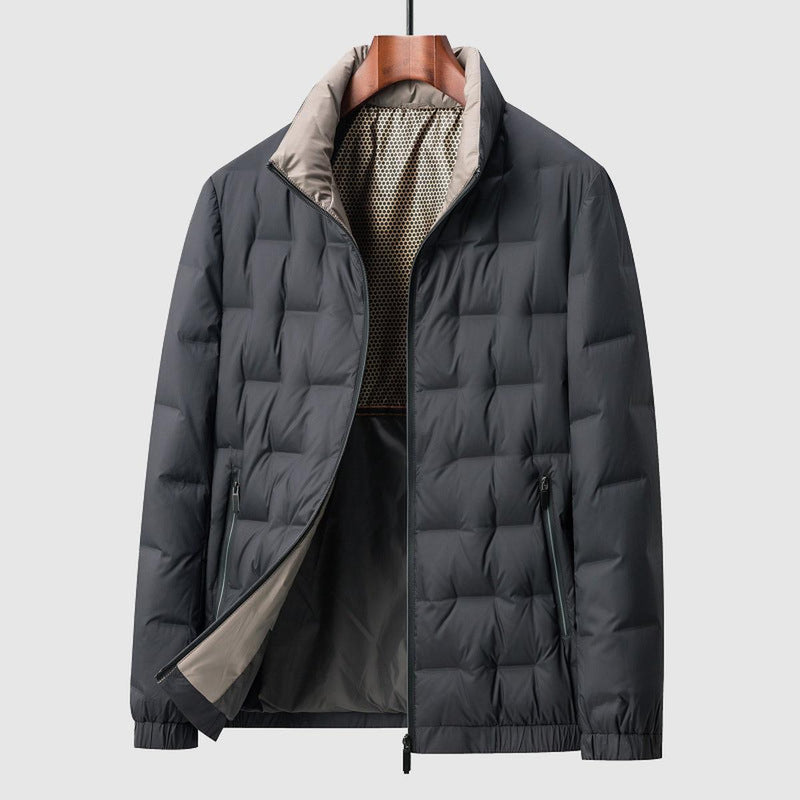Water-Resistant Insulated Quilted Jacket for Men