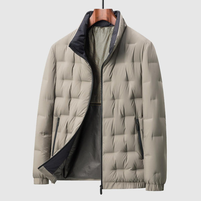 Water-Resistant Insulated Quilted Jacket for Men