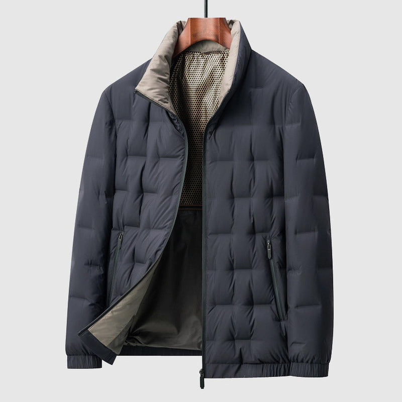 Water-Resistant Insulated Quilted Jacket for Men