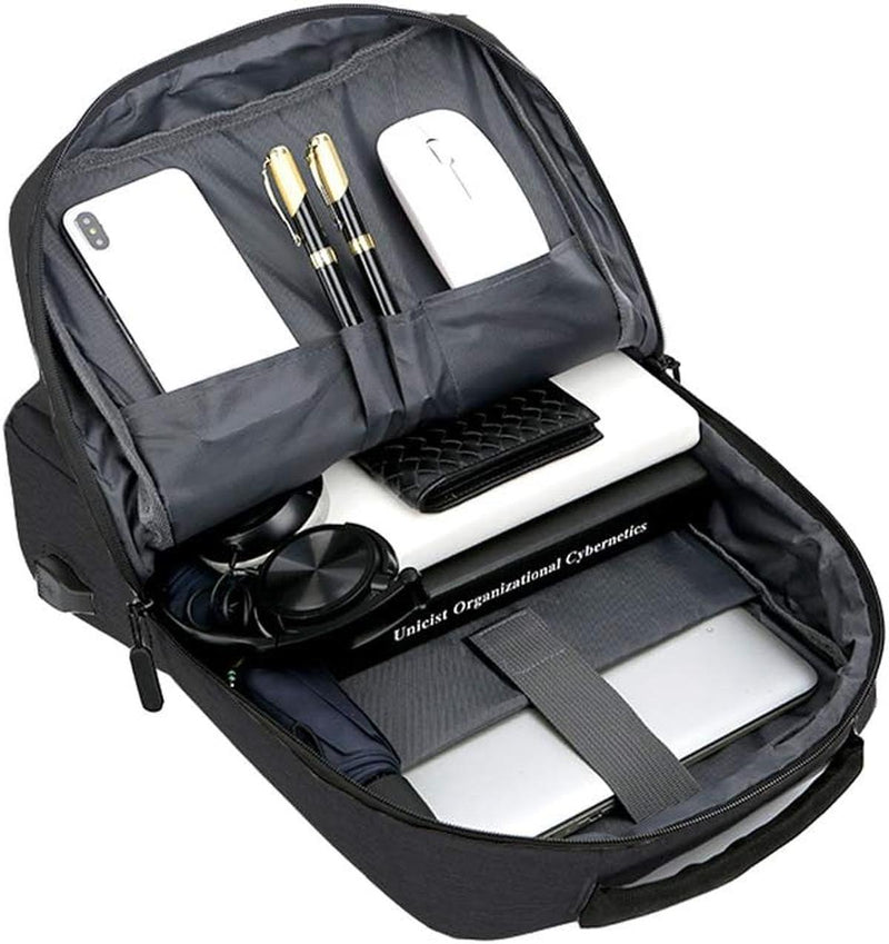 Water-Resistant Laptop Backpack With USB Charging Port