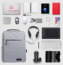 Water-Resistant Laptop Backpack With USB Charging Port