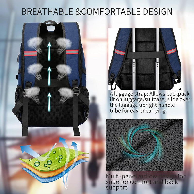 Water-Resistant Laptop Backpack With USB Port And Anti-Theft Design - Buy One Get One Free
