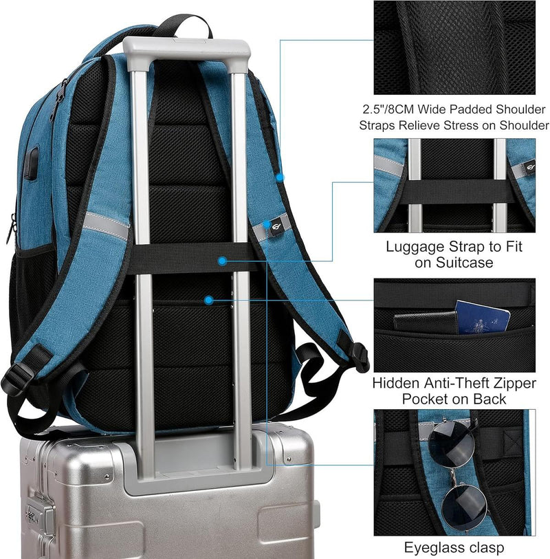 Water-Resistant Laptop Backpack With USB Port And Anti-Theft Design - Buy One Get One Free
