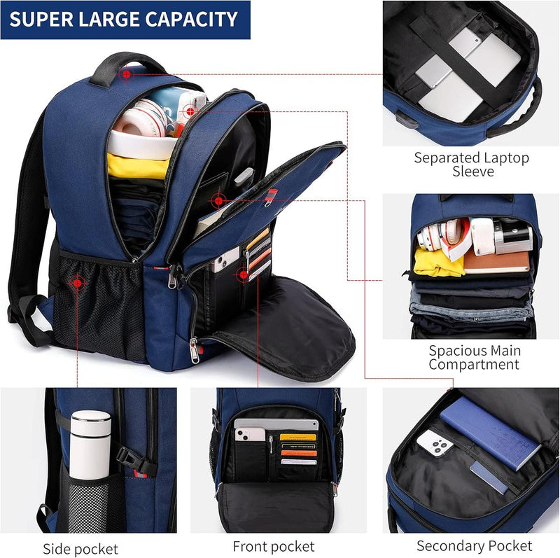 Water-Resistant Laptop Backpack With USB Port And Anti-Theft Design - Buy One Get One Free