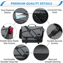 Water-Resistant Laptop Messenger Bag With Adjustable Strap