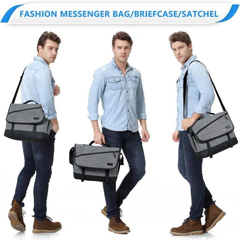 Water-Resistant Laptop Messenger Bag With Adjustable Strap