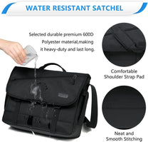 Water-Resistant Laptop Messenger Bag With Adjustable Strap