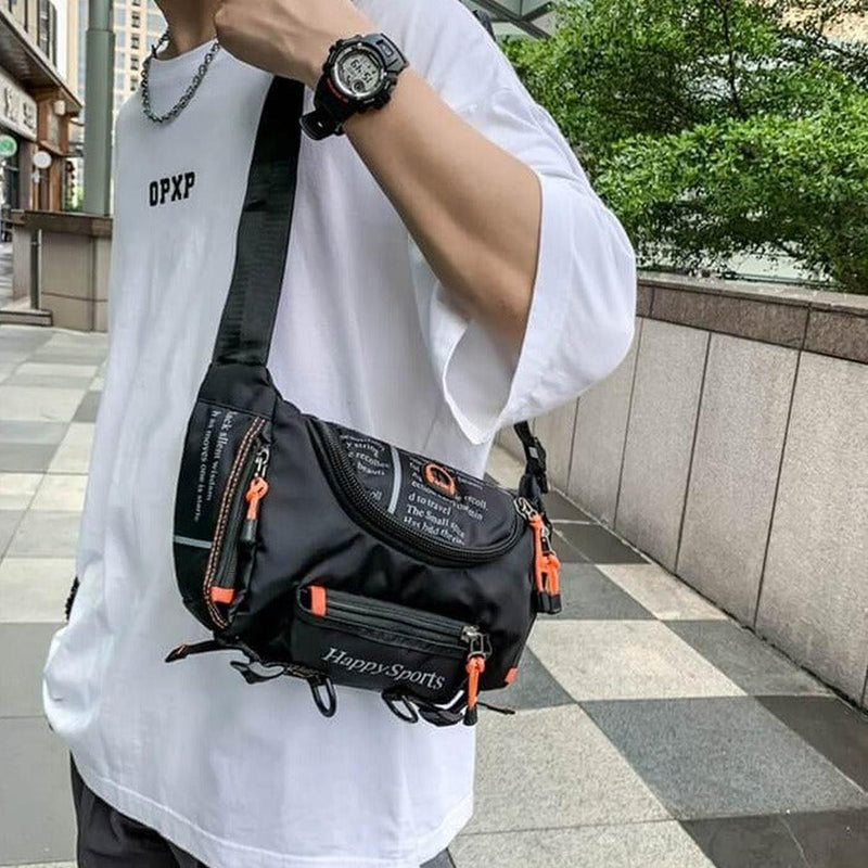 Water-Resistant Men&#39;s Waist And Shoulder Bag - Multi-Functional Travel And Outdoor Sling