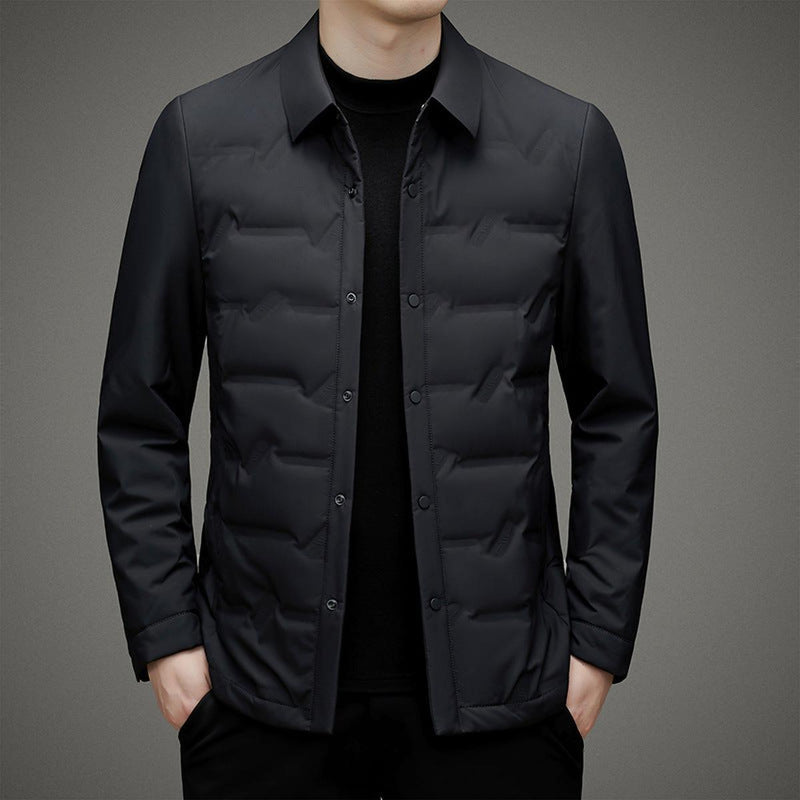 Water-Resistant Quilted Down Jacket For Men