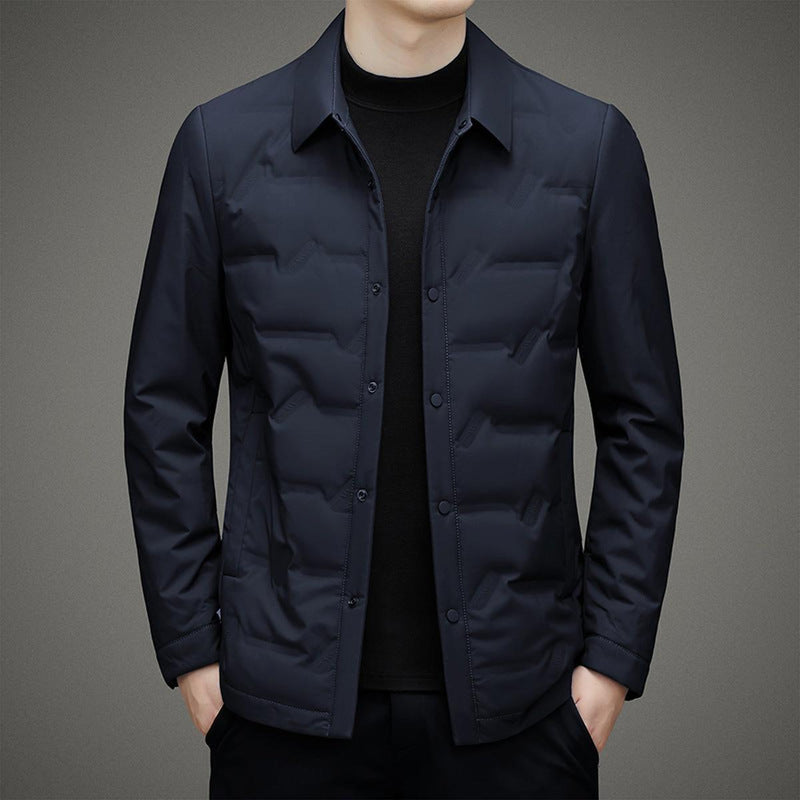 Water-Resistant Quilted Down Jacket For Men