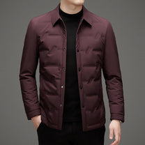 Water-Resistant Quilted Down Jacket For Men