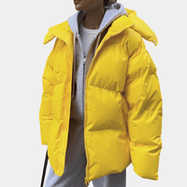 Water-Resistant Quilted Oversized Hooded Jacket