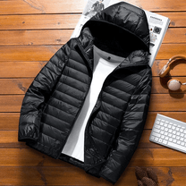 Water-Resistant Slim Fit Hooded Jacket