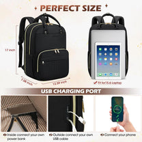 Water-Resistant Travel Laptop Backpack For 15.6 Inch Laptops With Organised Compartments