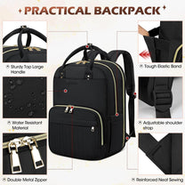 Water-Resistant Travel Laptop Backpack With Multiple Compartments