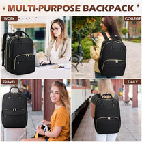 Water-Resistant Travel Laptop Backpack With Multiple Compartments