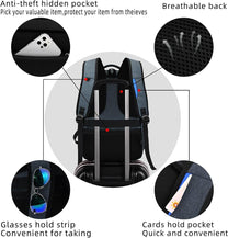 Water-Resistant Travel Laptop Backpack With USB Charging Port
