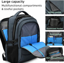 Water-Resistant Travel Laptop Backpack With USB Charging Port