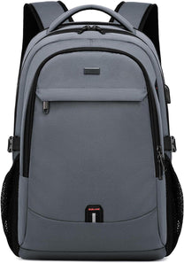 Water-Resistant Travel Laptop Backpack With USB Charging Port