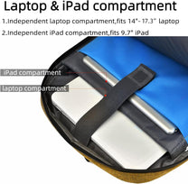 Water-Resistant Travel Laptop Backpack With USB Charging Port