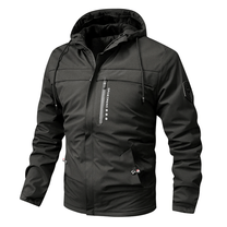 Water-Resistant Windproof Jacket With Fleece-Lined Hood