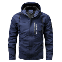 Water-Resistant Windproof Jacket With Fleece-Lined Hood