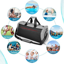 Waterproof 30L Sports Duffel Bag With Shoe Compartment And Wet Pocket