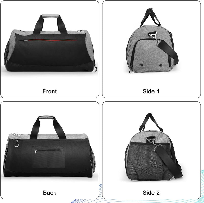 Waterproof 30L Sports Duffel Bag With Shoe Compartment And Wet Pocket