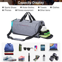 Waterproof 30L Sports Duffel Bag With Shoe Compartment And Wet Pocket