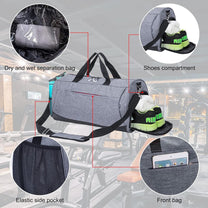 Waterproof 30L Sports Duffel Bag With Shoe Compartment And Wet Pocket