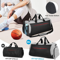 Waterproof 30L Sports Duffel Bag With Shoe Compartment And Wet Pocket